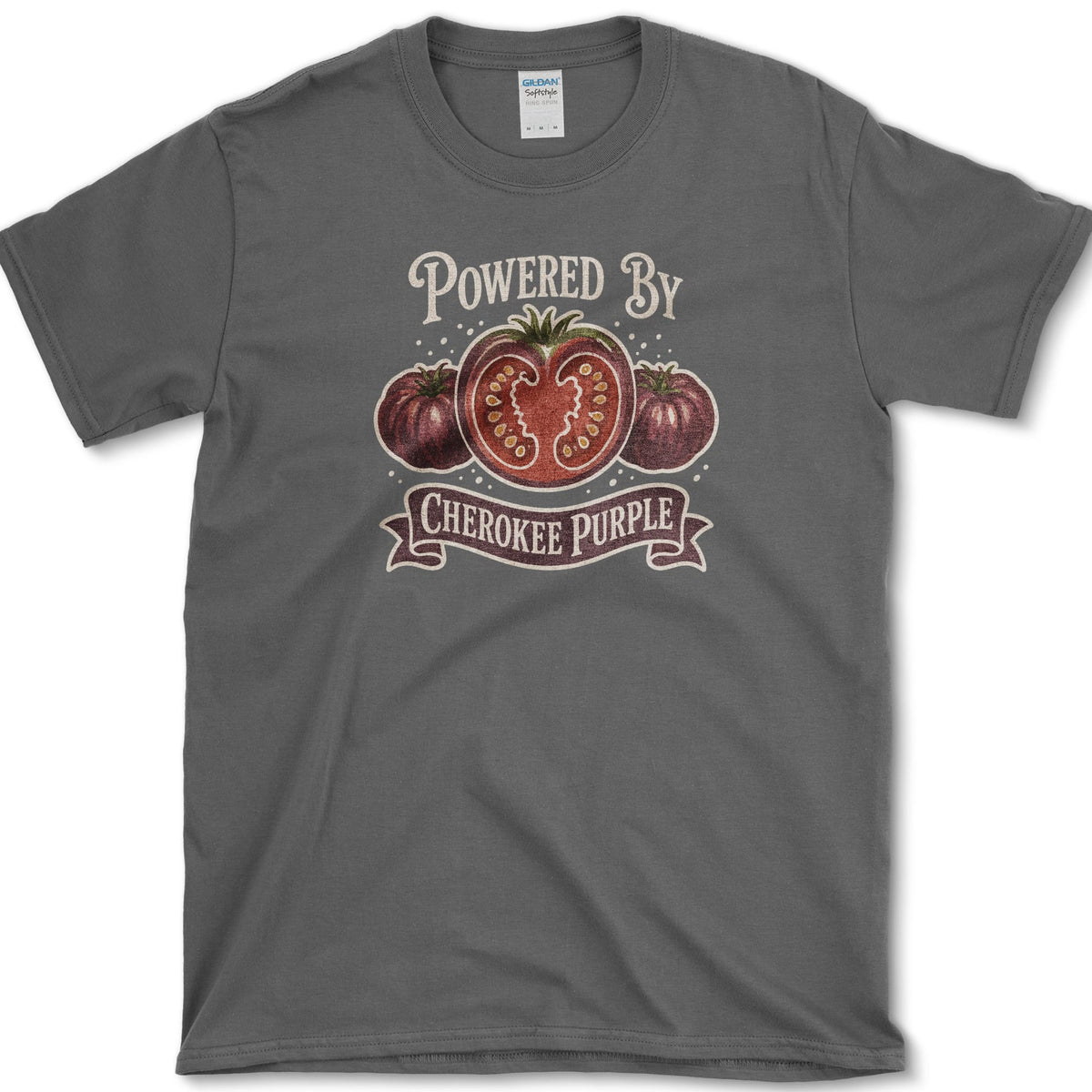 Powered By Cherokee Purple T-Shirt S / Dark Heather Essential Tees