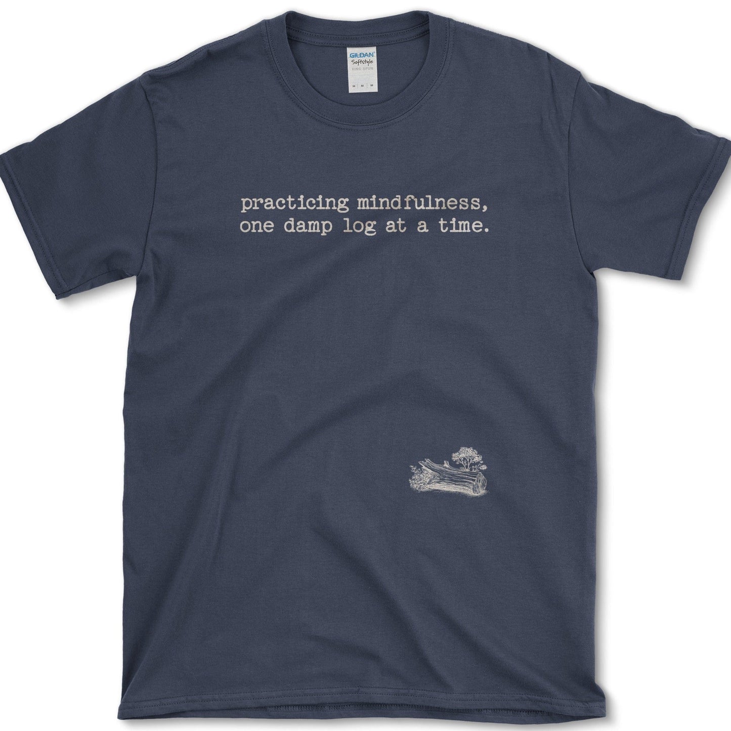 Practicing Mindfulness T-Shirt Essential Tees / S / Navy Physical Item