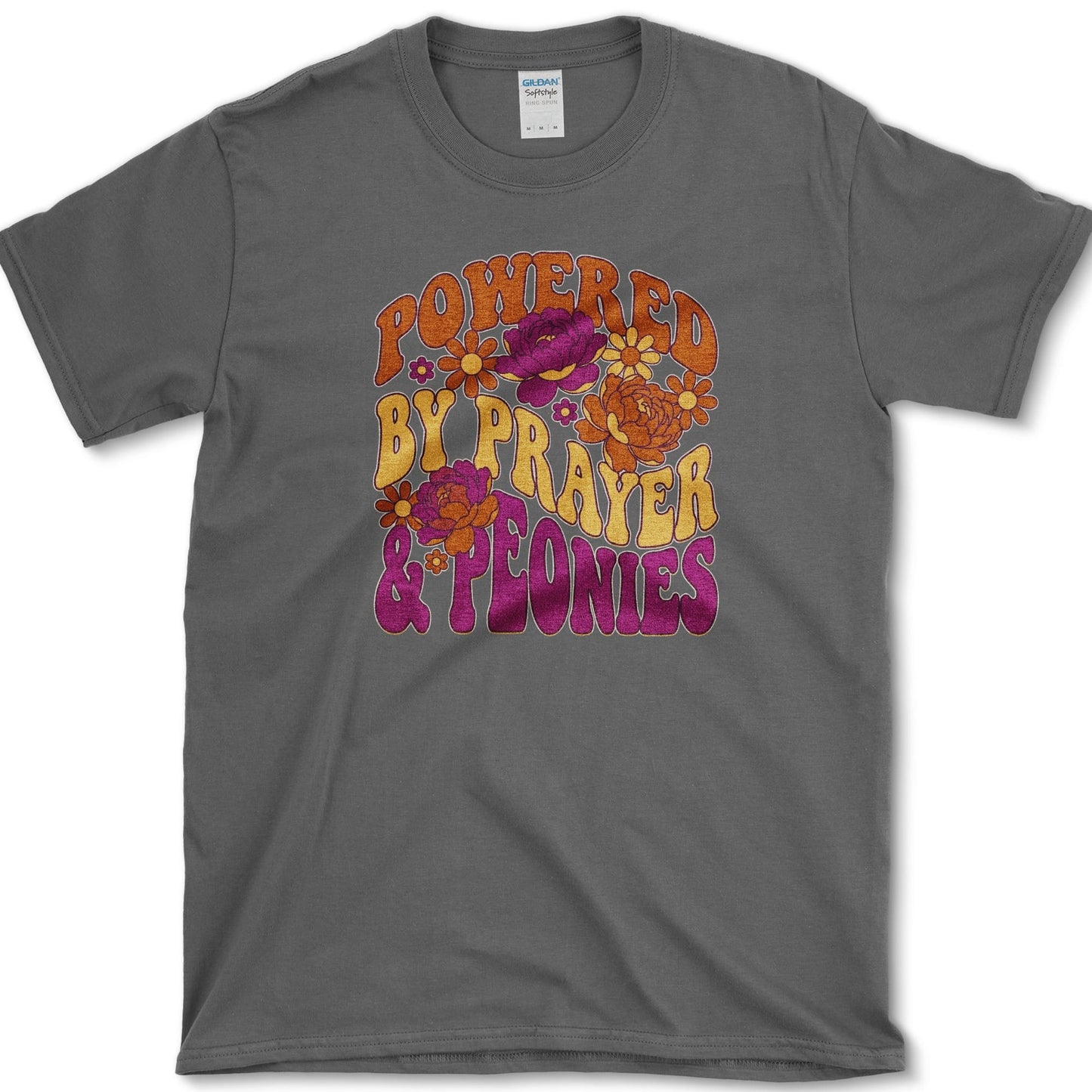 Prayer And Peonies T-Shirt Dark Heather / S Essential Tees