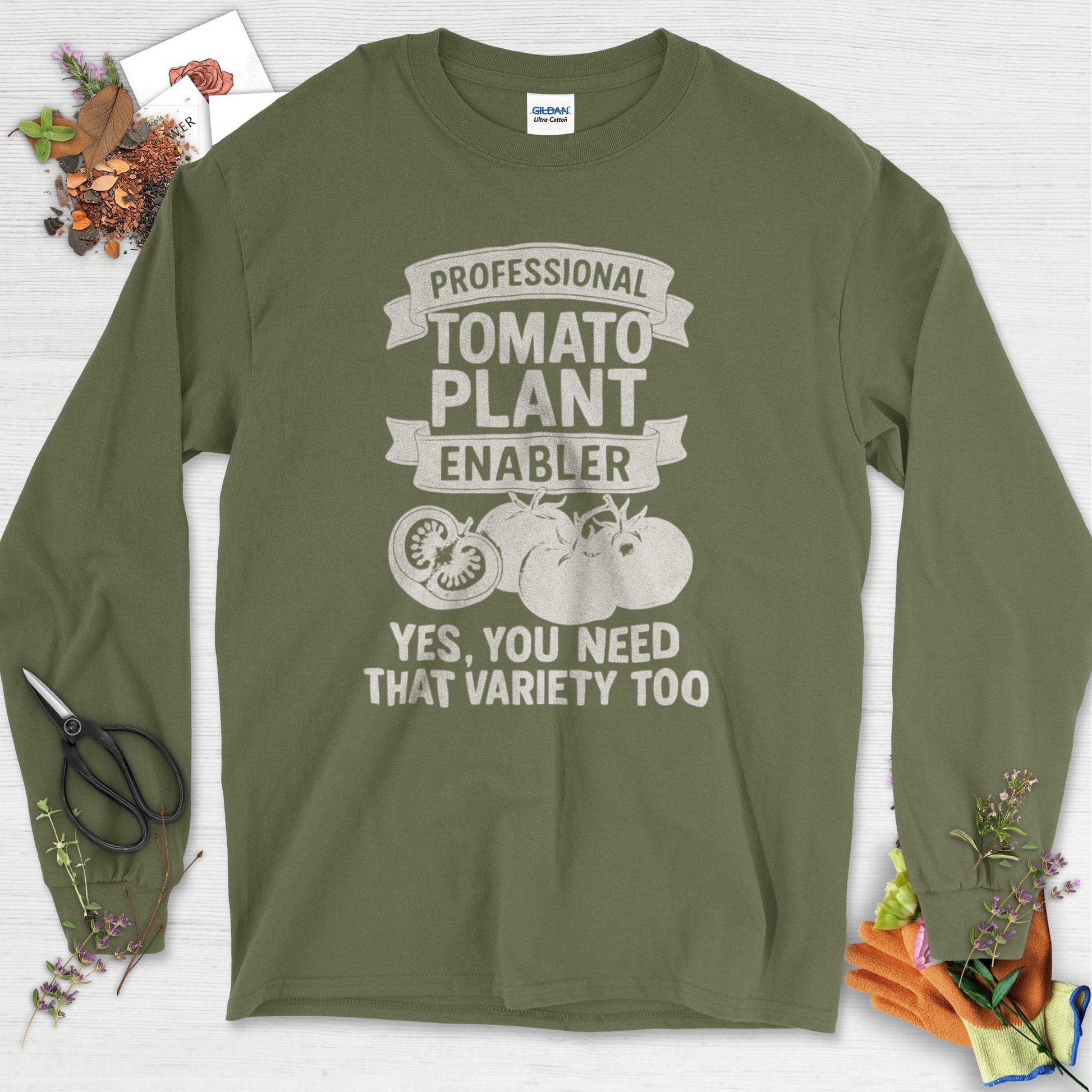 Professional Tomato Plant Enabler Long Sleeve Military Green / S Physical Item