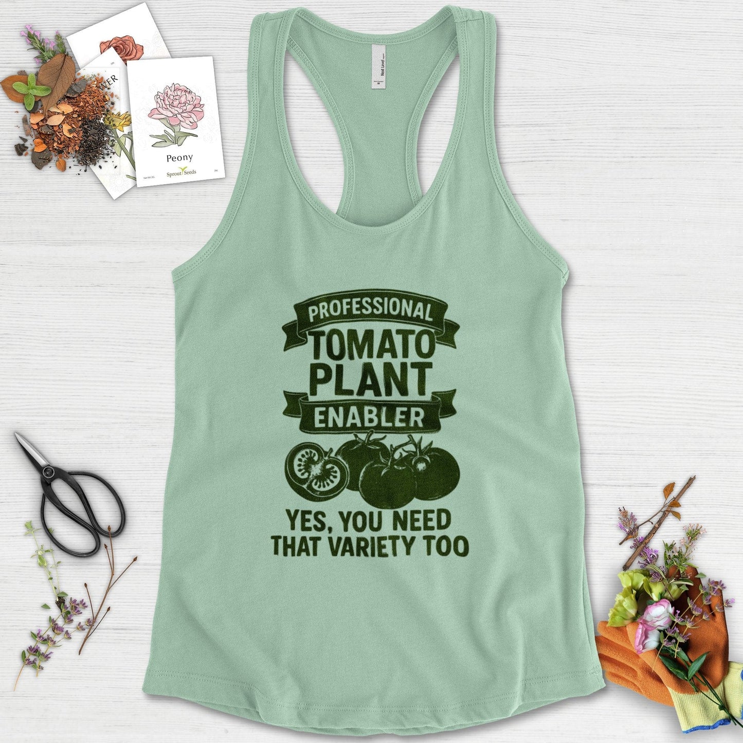 Professional Tomato Plant Enabler Racerback Racerback / XS / Mint Physical Item