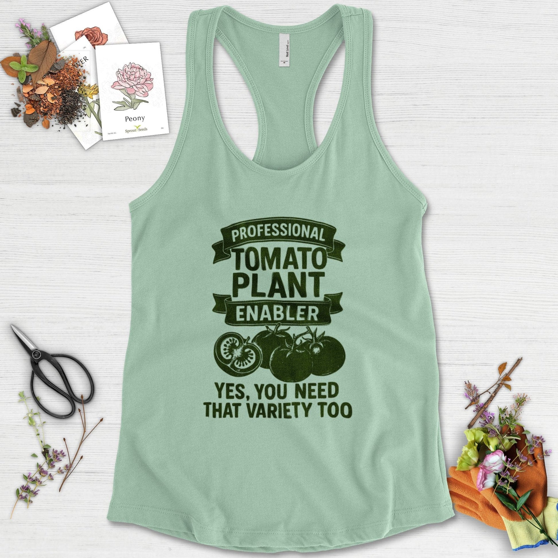 Professional Tomato Plant Enabler Racerback Racerback / XS / Mint Physical Item
