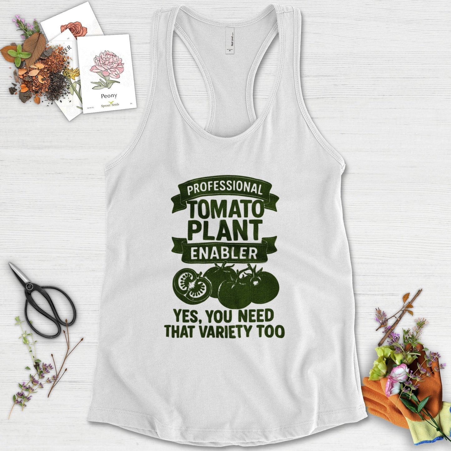 Professional Tomato Plant Enabler Racerback Racerback / XS / White Physical Item