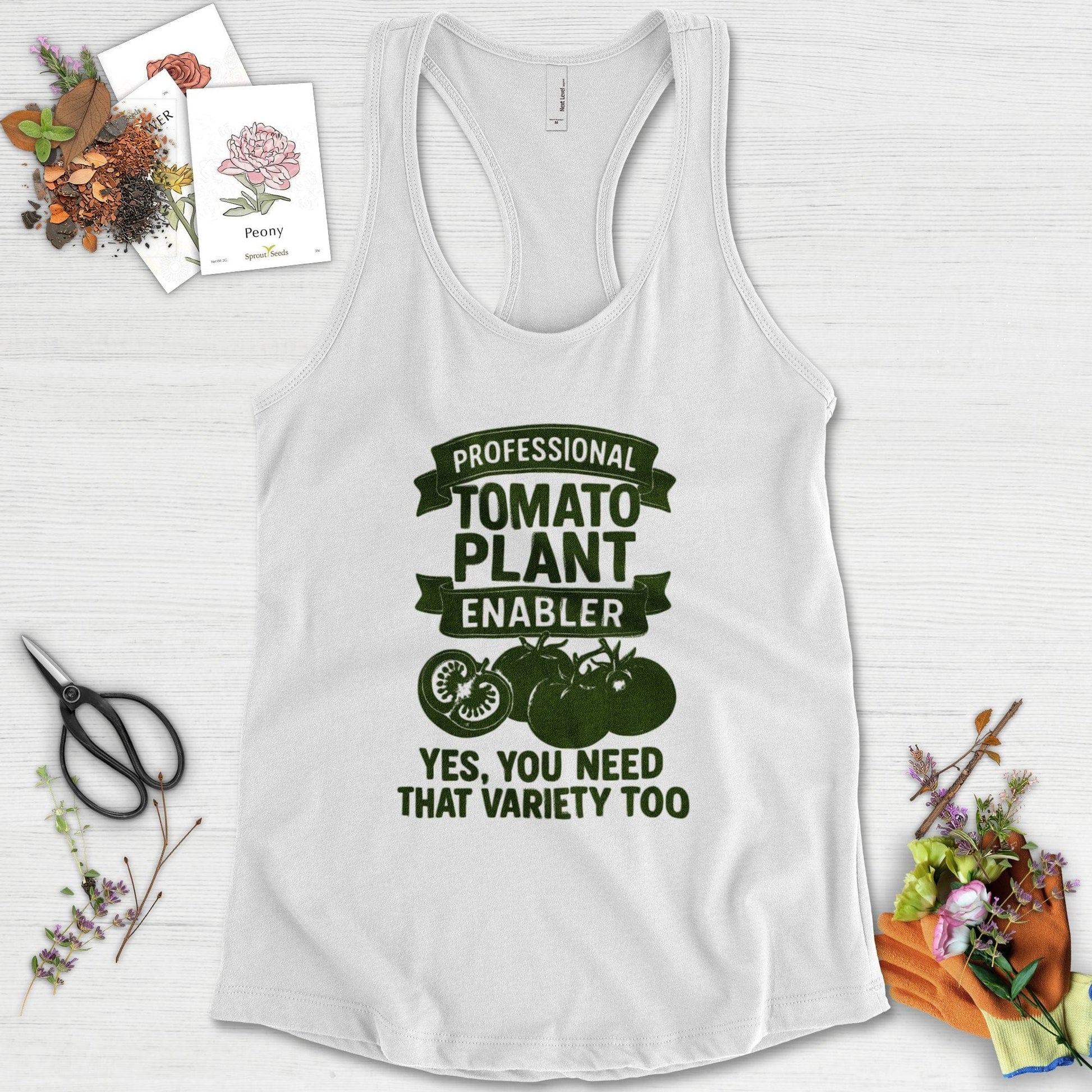 Professional Tomato Plant Enabler Racerback Racerback / XS / White Physical Item