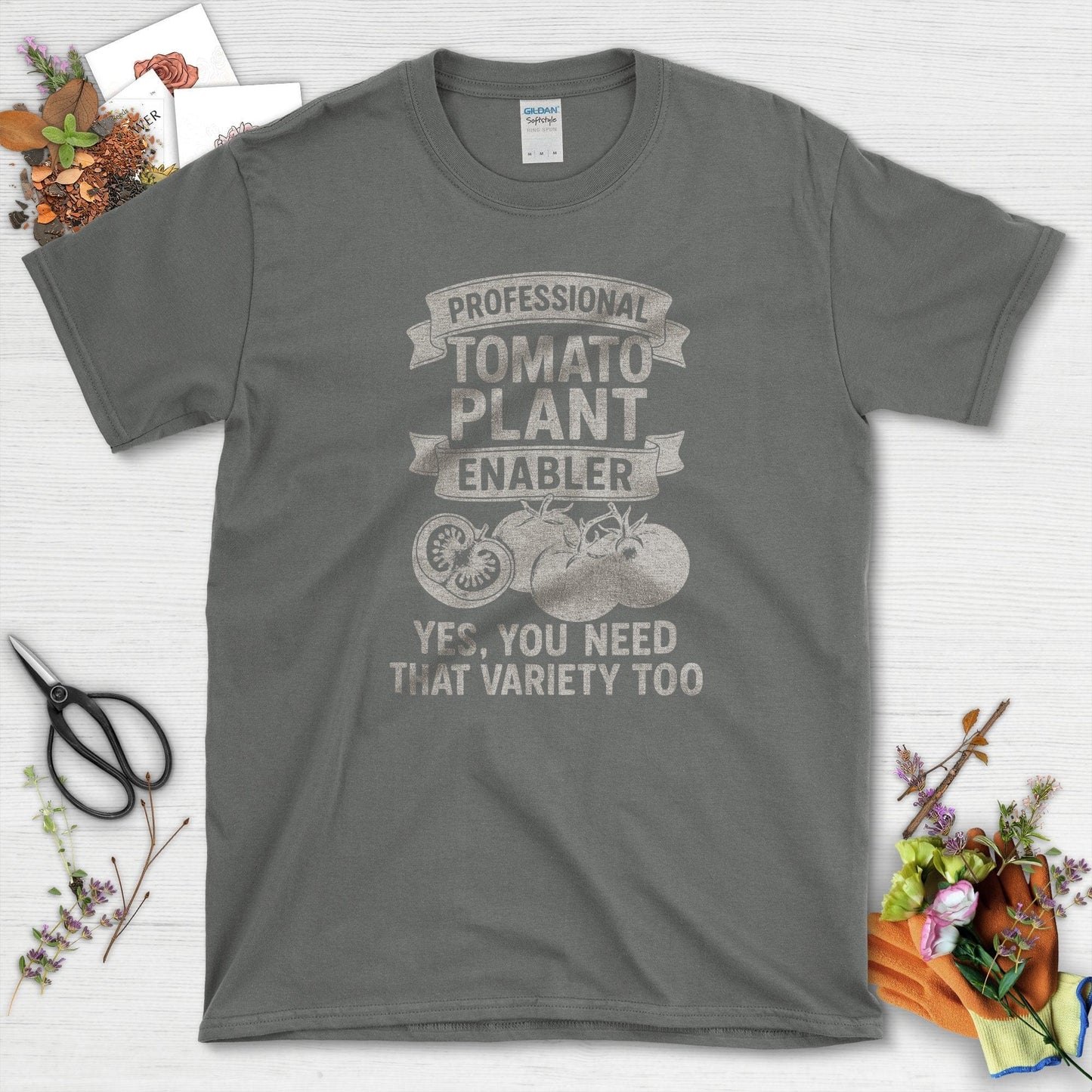 Professional Tomato Plant Enabler T-Shirt Charcoal / S Physical Item
