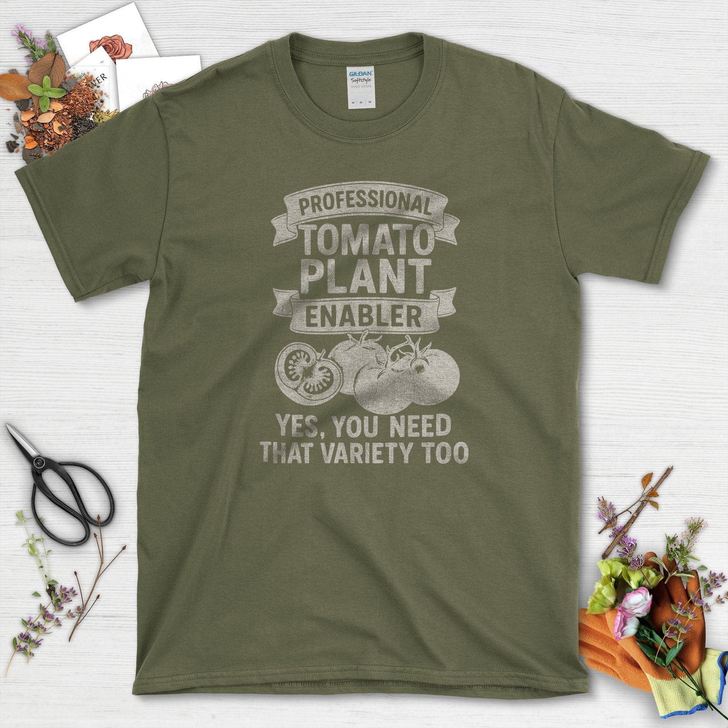 Professional Tomato Plant Enabler T-Shirt Military Green / S Physical Item
