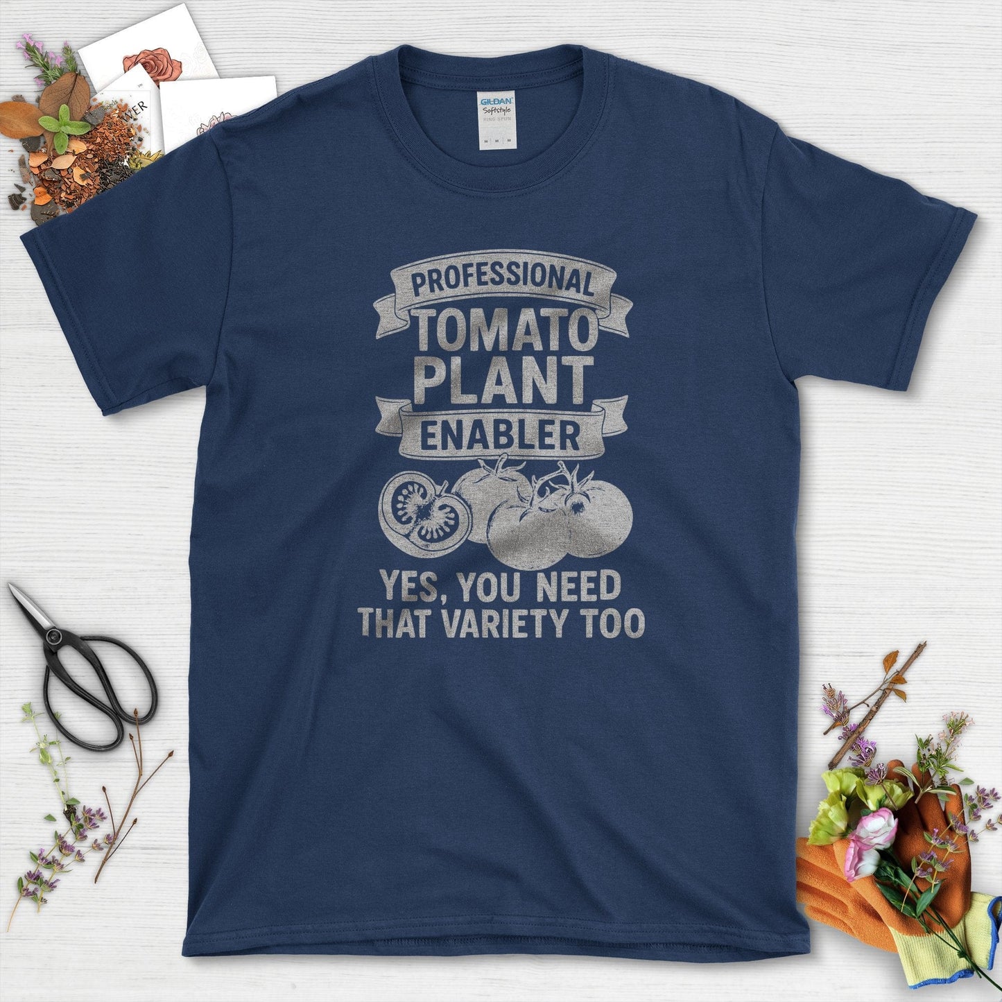 Professional Tomato Plant Enabler T-Shirt Navy / S Physical Item