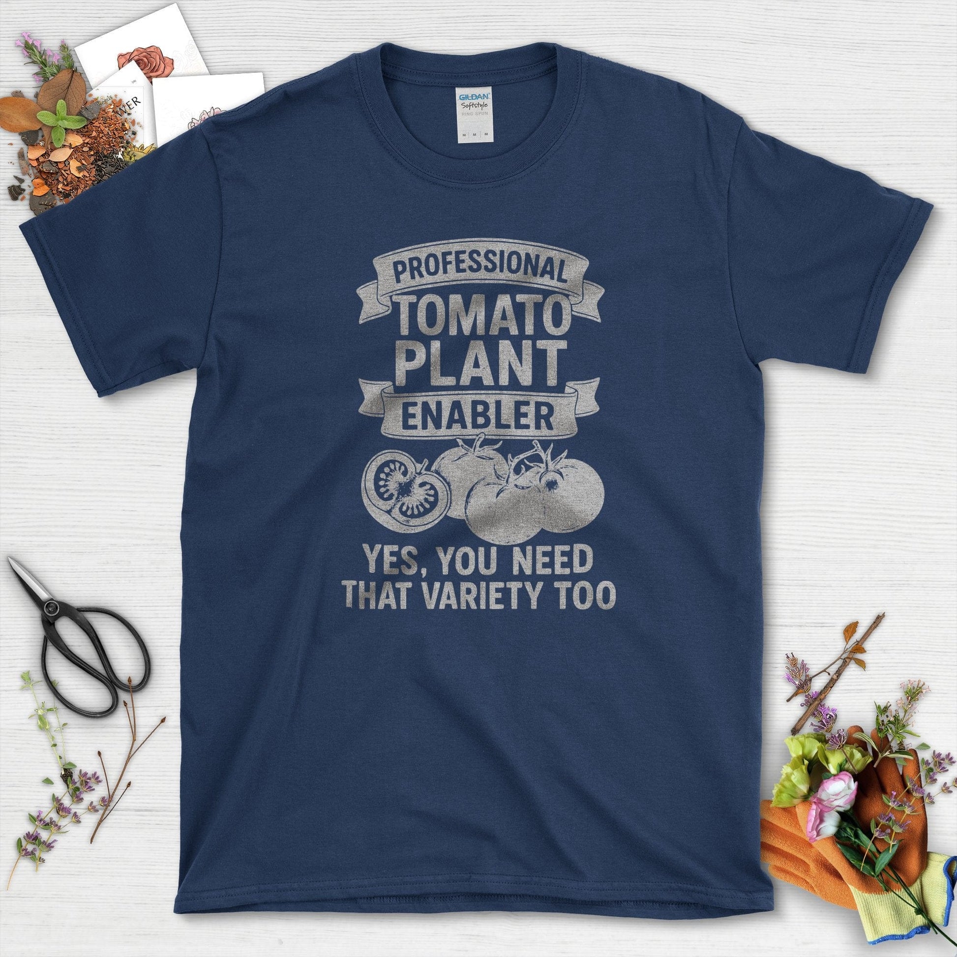 Professional Tomato Plant Enabler T-Shirt Navy / S Physical Item
