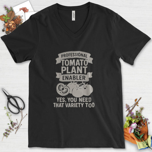 Professional Tomato Plant Enabler V-Neck Black / S T-Shirt