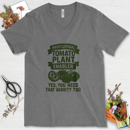Professional Tomato Plant Enabler V-Neck Deep Heather / S T-Shirt