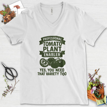 Professional Tomato Plant Enabler V-Neck White / S T-Shirt