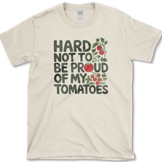 Proud of My Tomatoes T-Shirt S / Natural Essential Tees