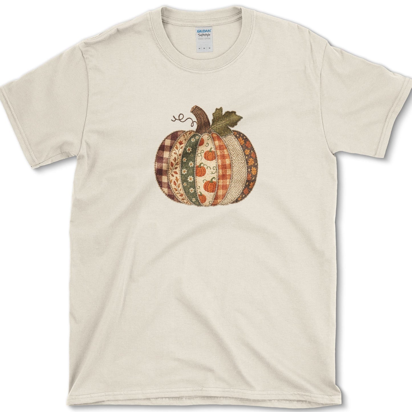 Pumpkin Patchwork T-Shirt Natural / S Essential Tees