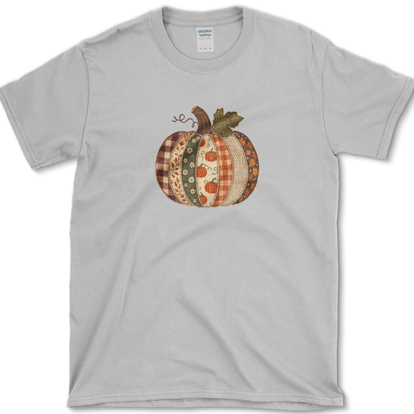 Pumpkin Patchwork T-Shirt Sport Grey / S Essential Tees