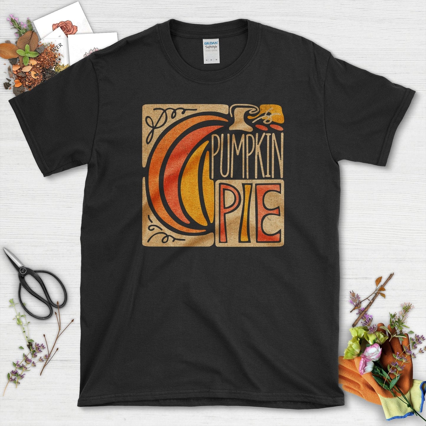 Pumpkin Pie T-Shirt T-Shirts / S / Black Physical Item