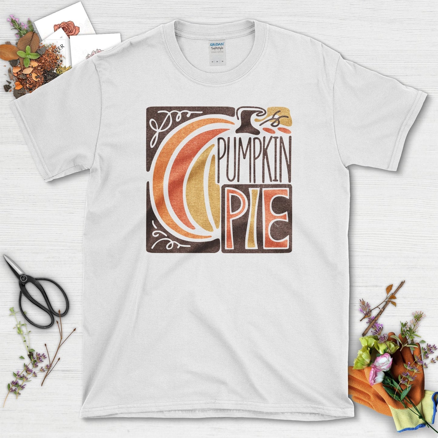 Pumpkin Pie T-Shirt T-Shirts / S / White Physical Item