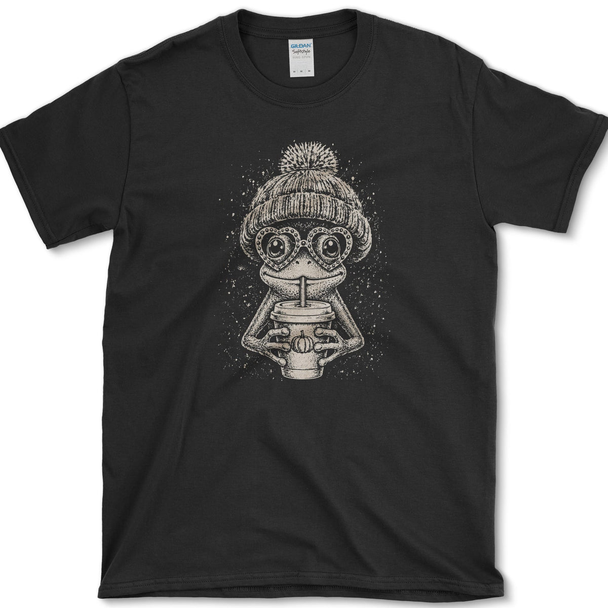 Pumpkin Spice Frog T-Shirt Black / S Essential Tees