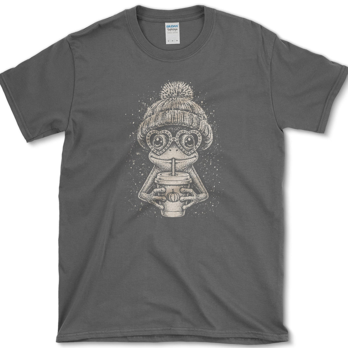 Pumpkin Spice Frog T-Shirt Dark Heather / S Essential Tees