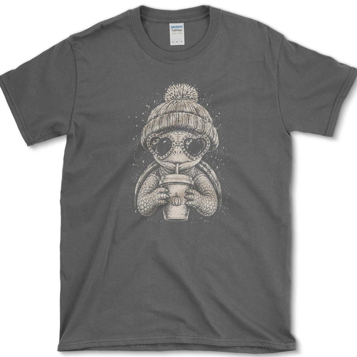 Pumpkin Spice Turtle T-Shirt Dark Heather / S Essential Tees
