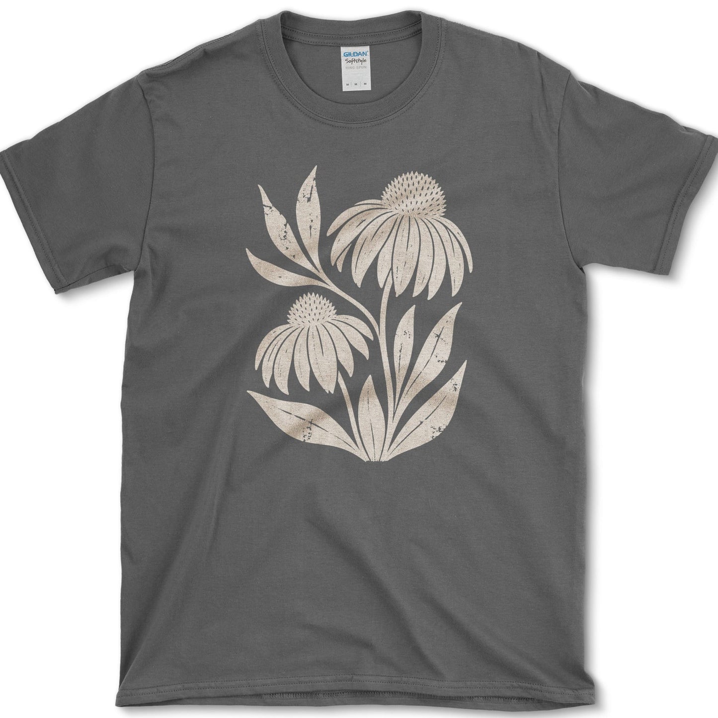 Purple Coneflower T-Shirt S / Dark Heather Essential Tees