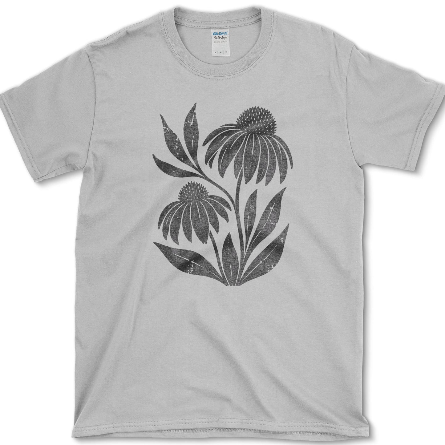 Purple Coneflower T-Shirt S / Sport Grey Essential Tees
