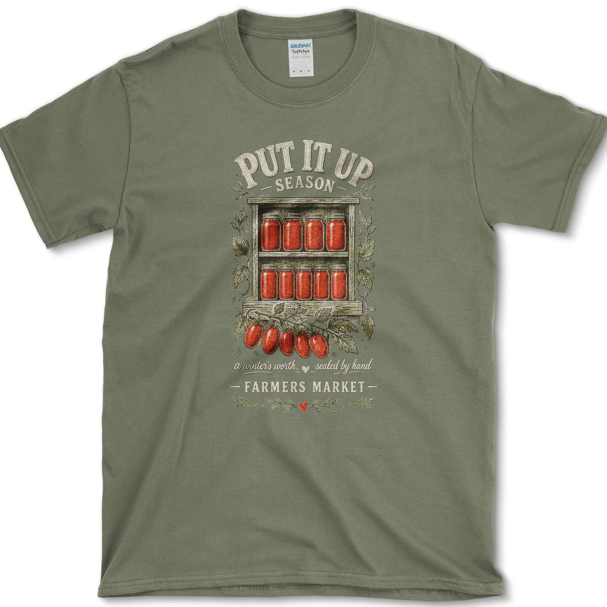 Put It Up T-Shirt S / Military Green Essential Tees