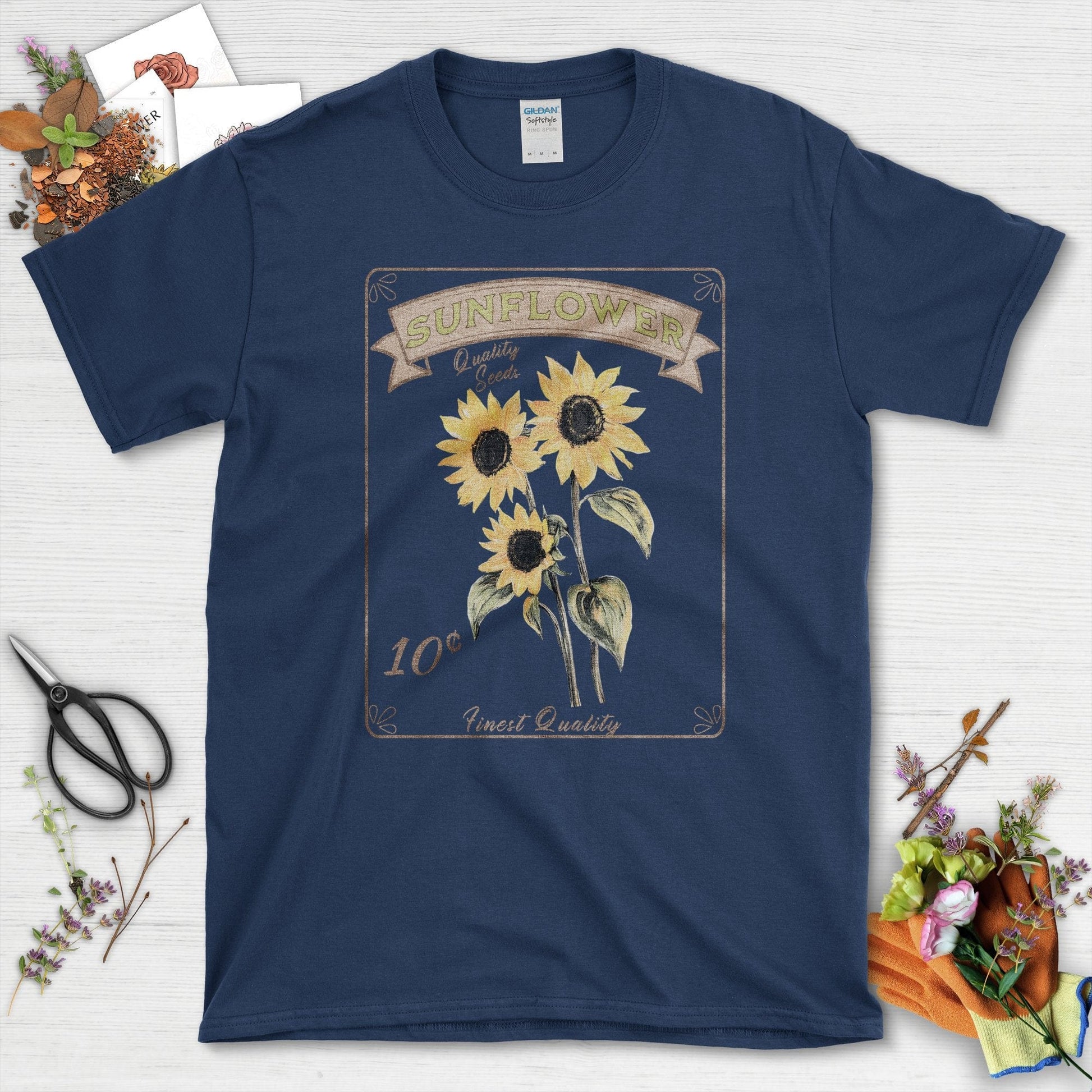 Quality Sunflower Seeds T-Shirt Navy / S T-Shirt