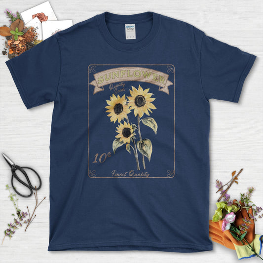 Quality Sunflower Seeds T-Shirt Navy / S T-Shirt