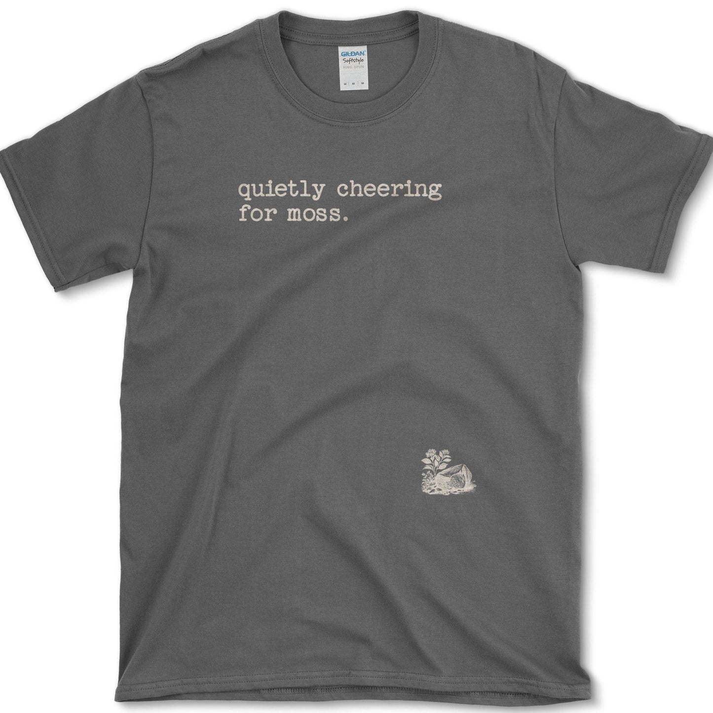 Quietly Cheering for Moss T-Shirt Essential Tees / S / Dark Heather Physical Item