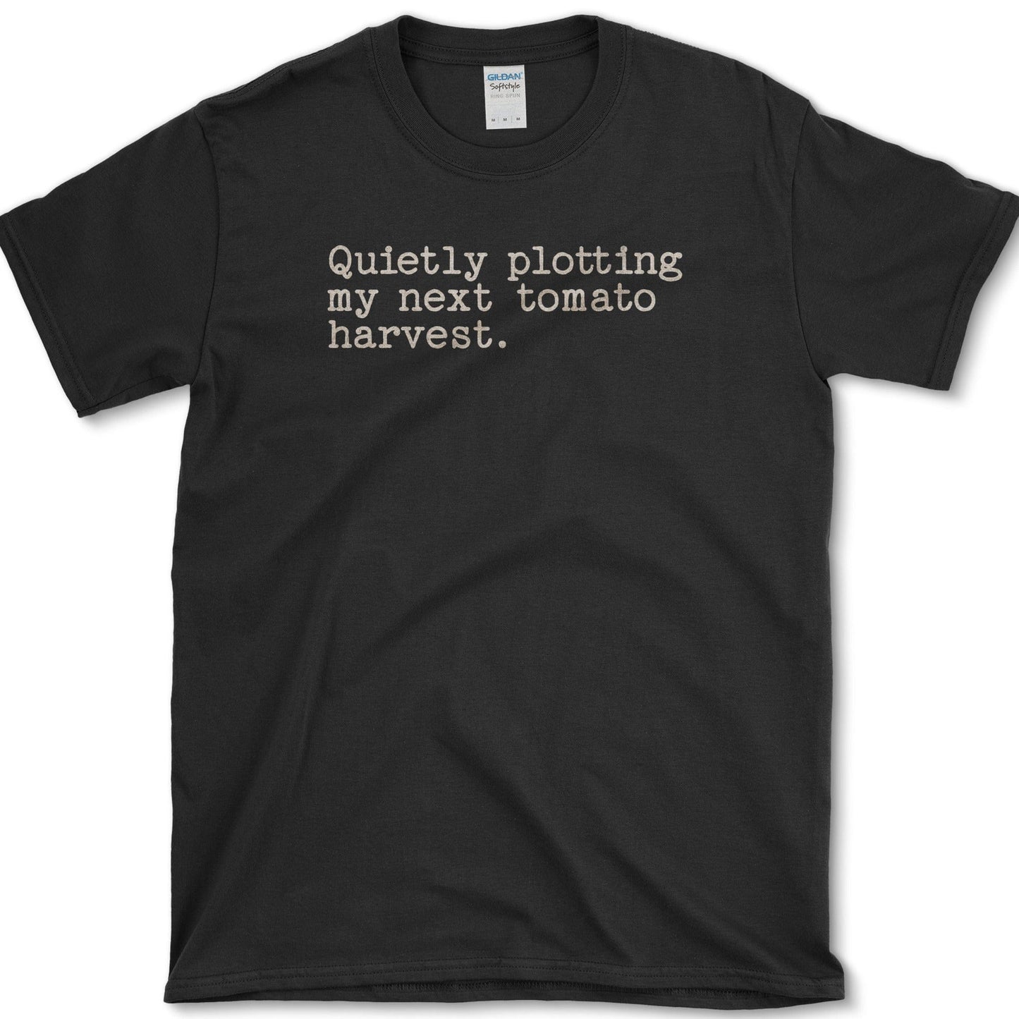 Quietly Plotting Tomato Harvest T-Shirt Black / S Essential Tees