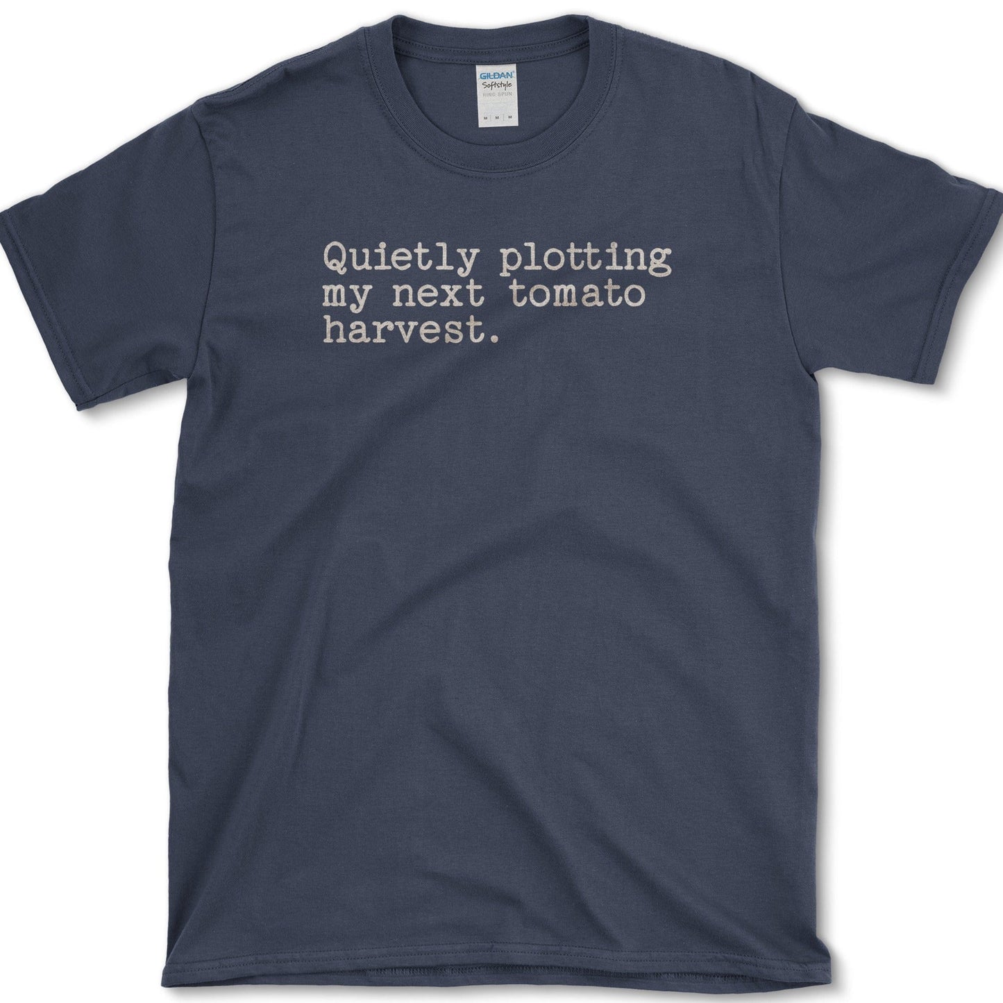 Quietly Plotting Tomato Harvest T-Shirt Navy / S Essential Tees