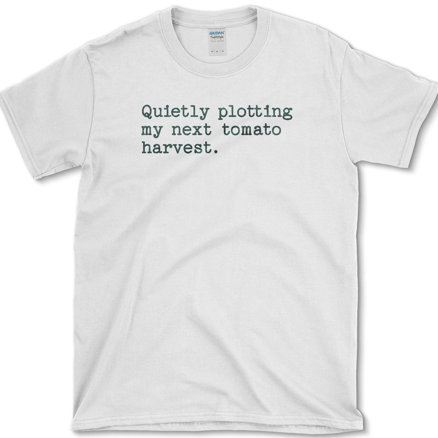 Quietly Plotting Tomato Harvest T-Shirt White / S Essential Tees