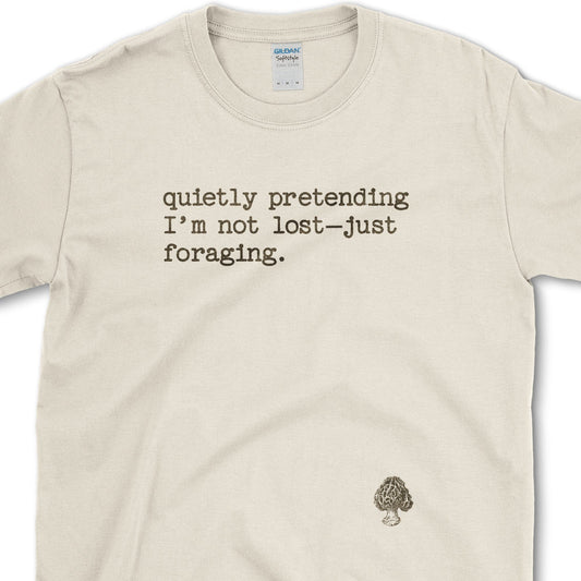 Quietly Pretending Foraging T-Shirt Essential Tees / S / Natural Physical Item