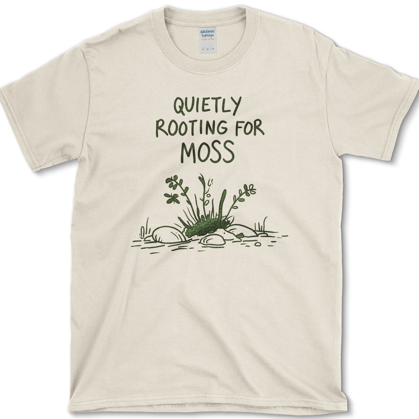 Quietly Rooting For Moss T-Shirt S / Natural Essential Tees