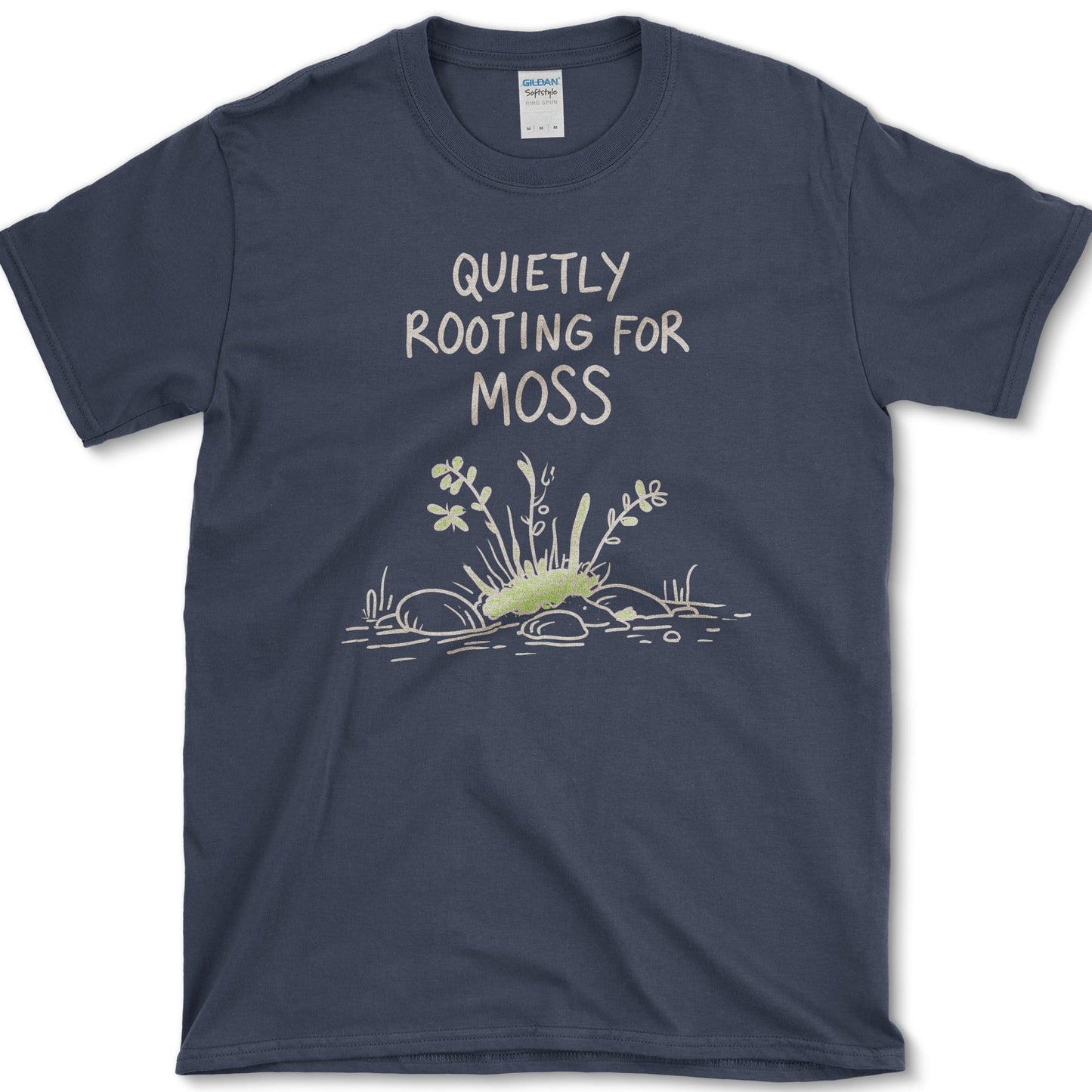 Quietly Rooting For Moss T-Shirt S / Navy Essential Tees