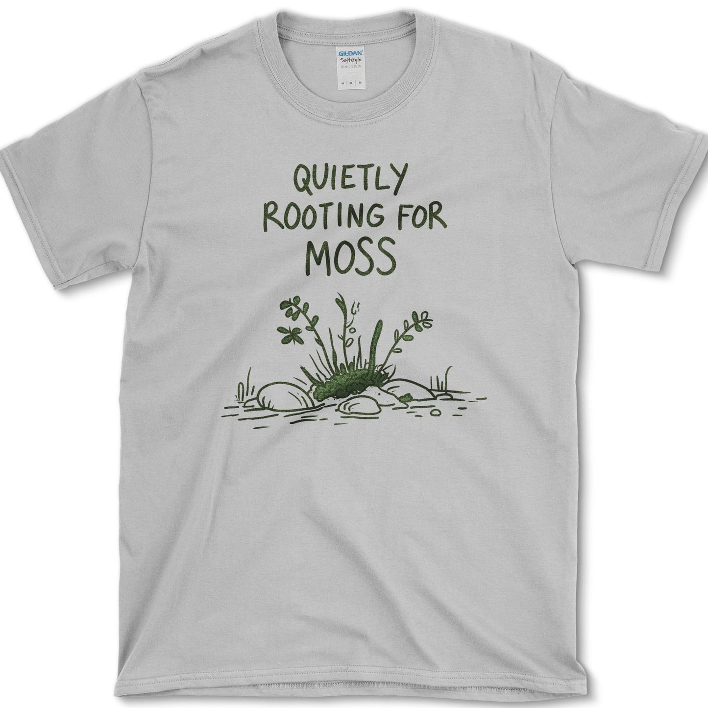 Quietly Rooting For Moss T-Shirt S / Sport Grey Essential Tees