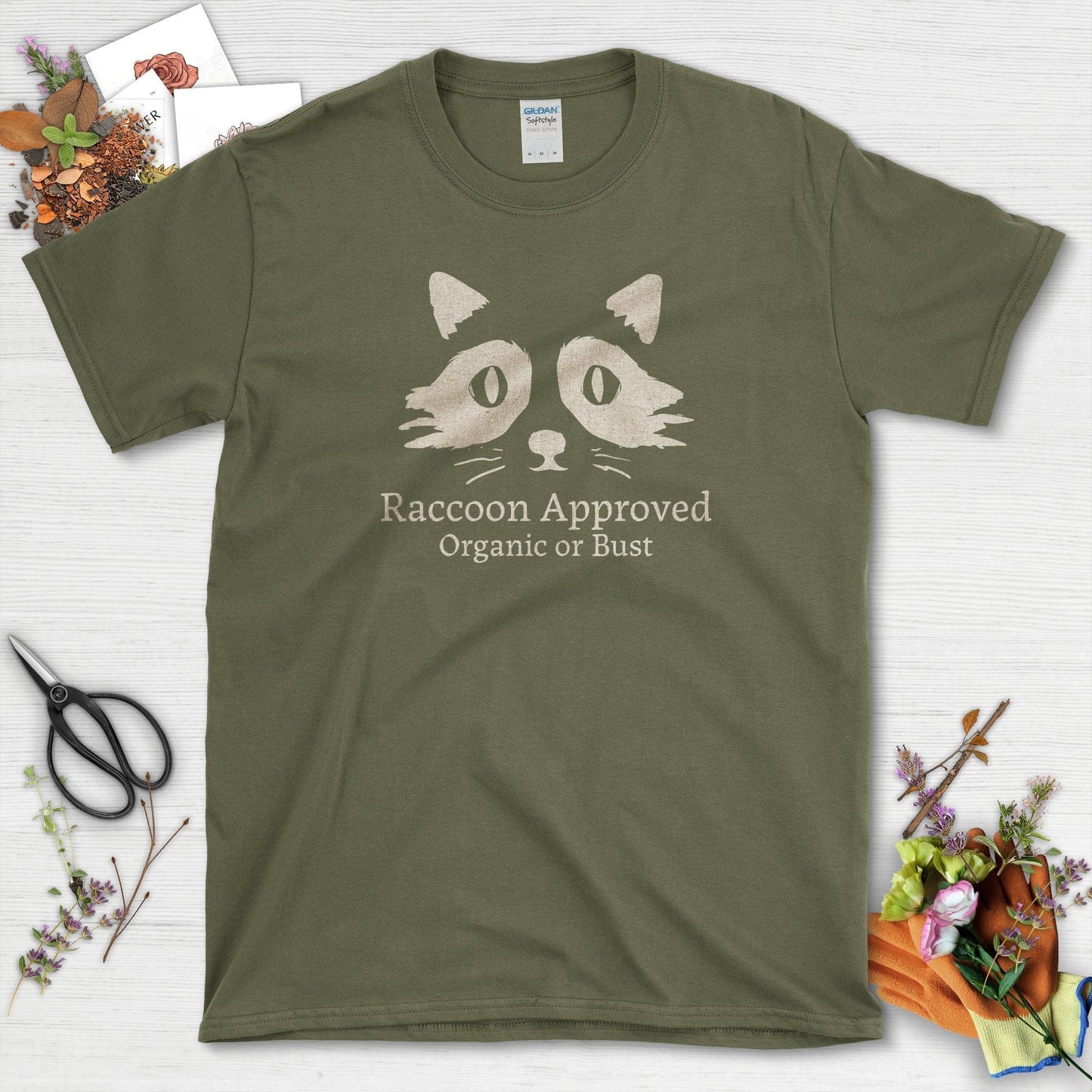 Raccoon Approved T-Shirt Military Green / S T-Shirt