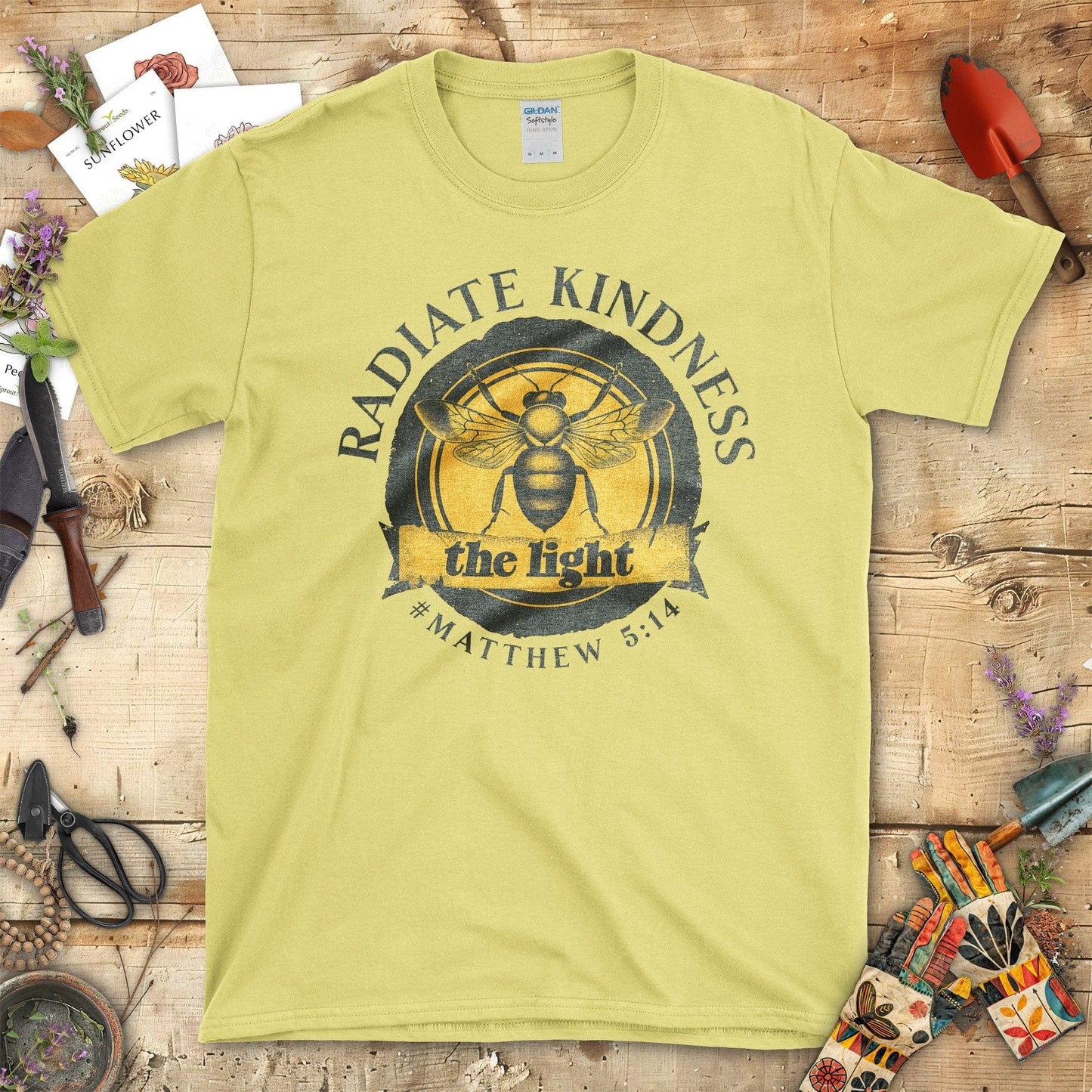 Radiate Kindness The Light Matthew 5:14 T-Shirt Cornsilk / S T-Shirt