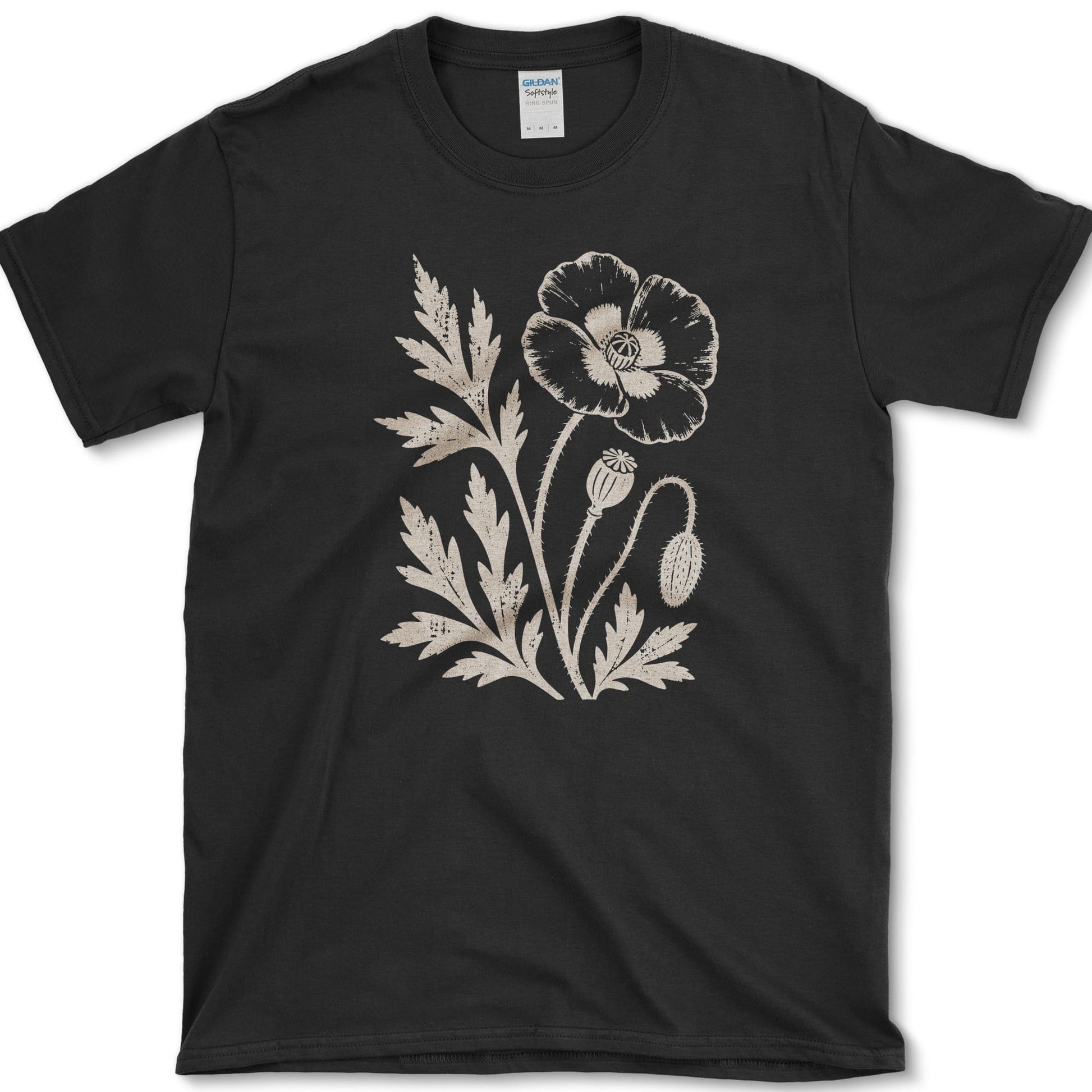 Red Poppy T-Shirt S / Black Essential Tees