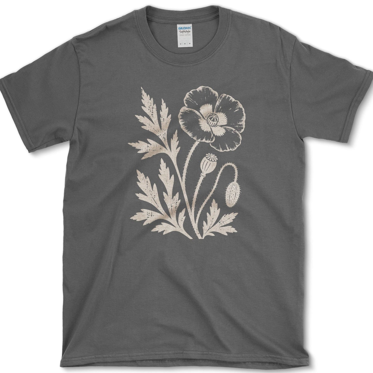 Red Poppy T-Shirt S / Dark Heather Essential Tees
