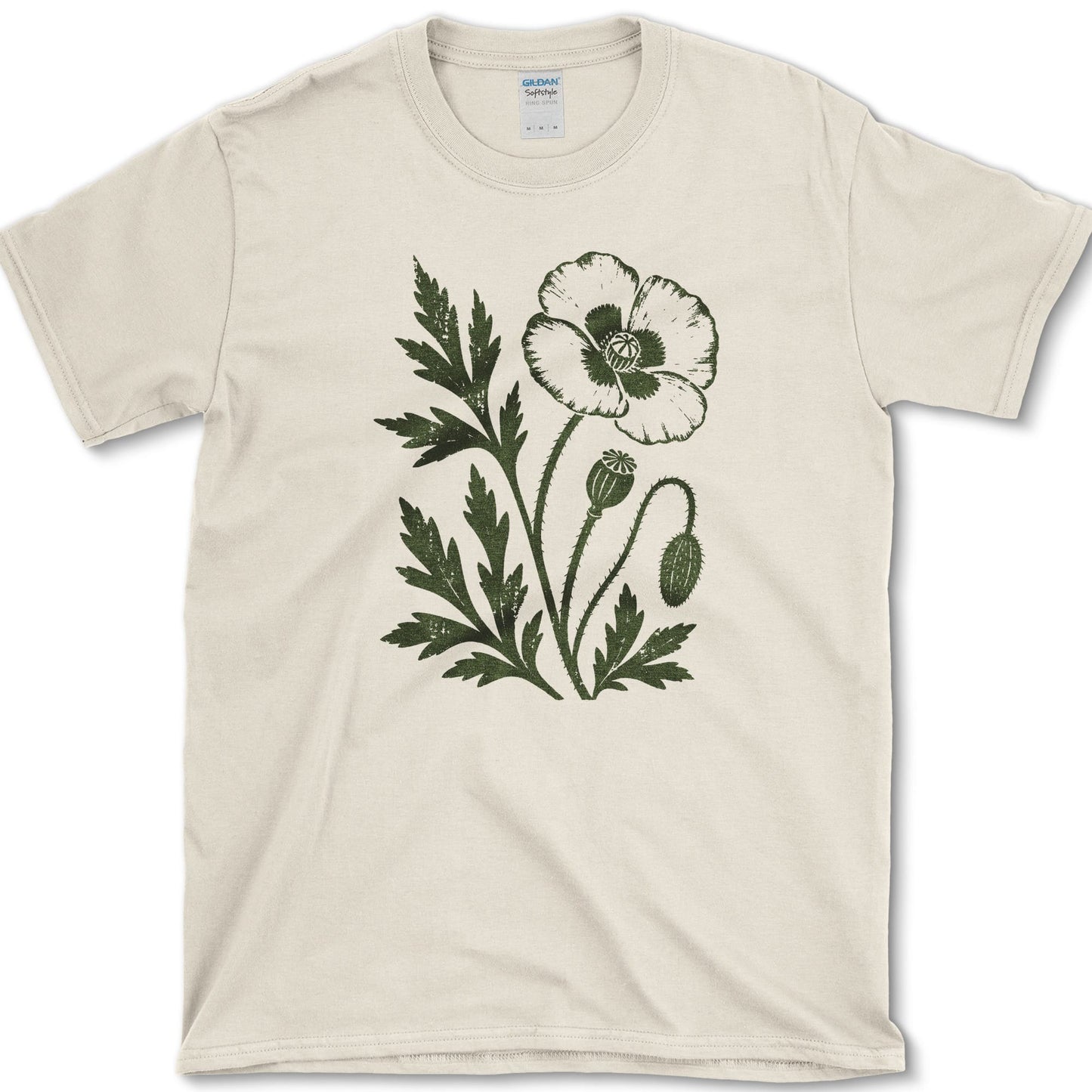 Red Poppy T-Shirt S / Natural Essential Tees