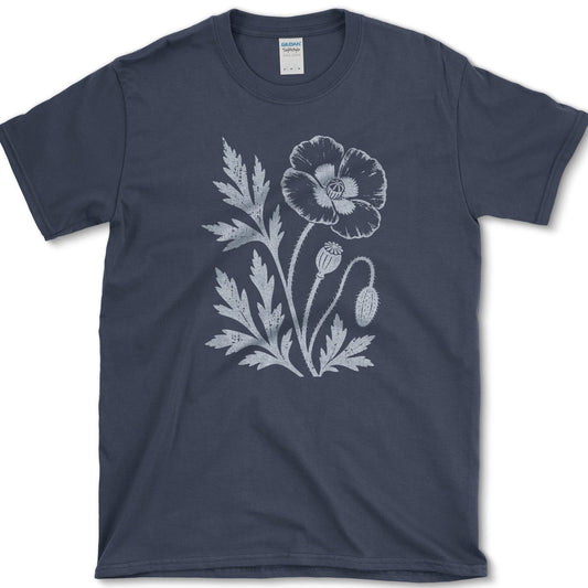 Red Poppy T-Shirt S / Navy Essential Tees