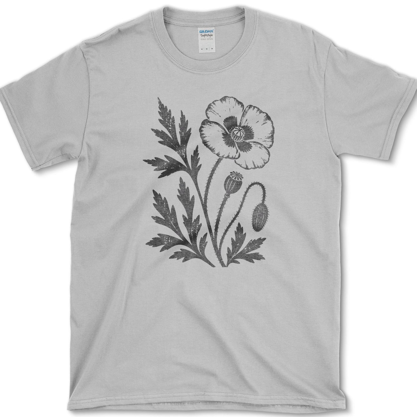 Red Poppy T-Shirt S / Sport Grey Essential Tees