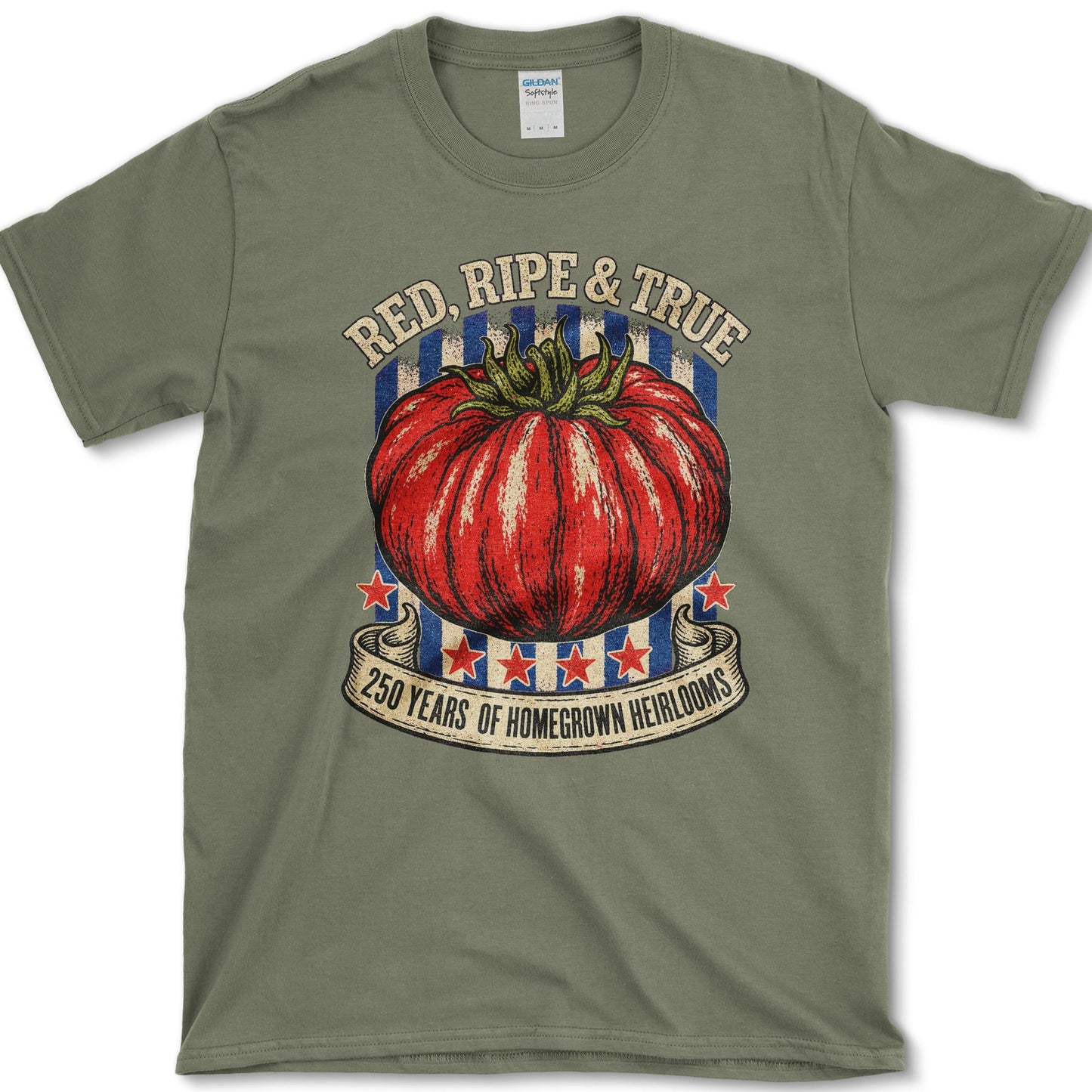 Red Ripe And True T-Shirt S / Military Green Essential Tees