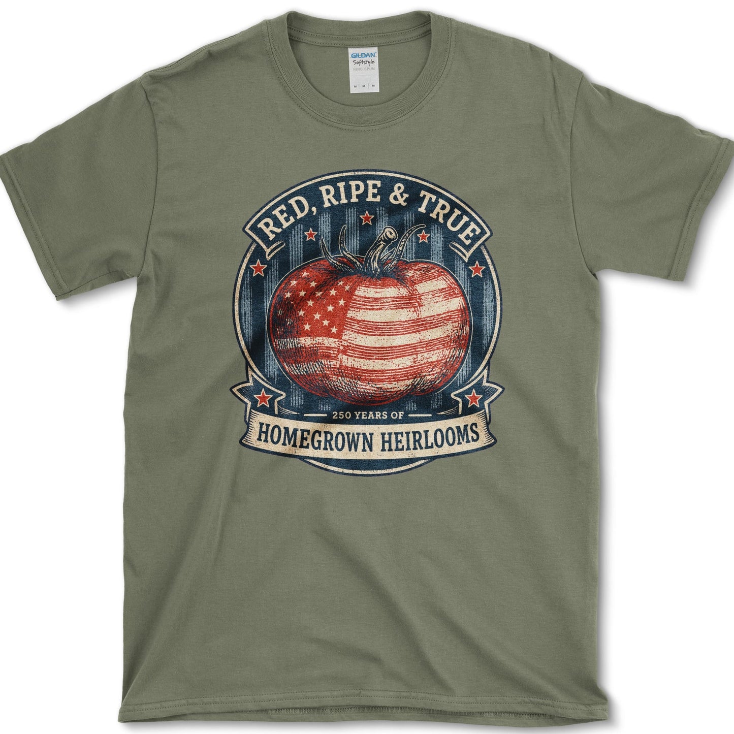 Red, Ripe & True T-Shirt S / Military Green Essential Tees
