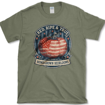 Red, Ripe & True T-Shirt S / Military Green Essential Tees