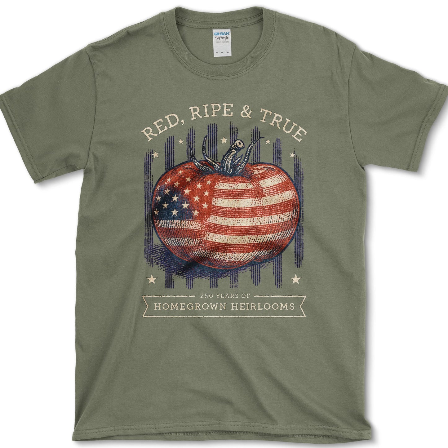 Red, Ripe & True T-Shirt S / Military Green Essential Tees