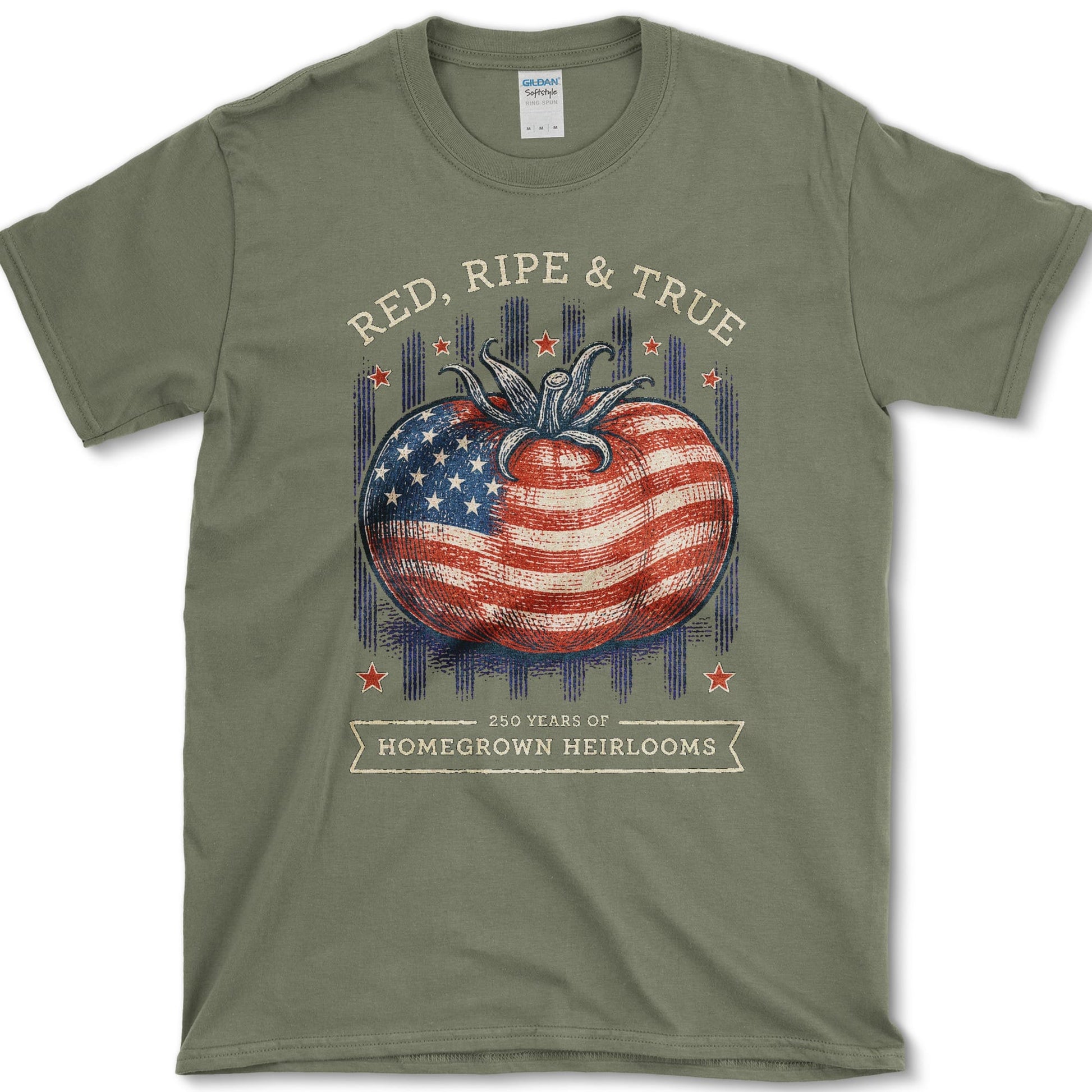 Red, Ripe & True T-Shirt S / Military Green Essential Tees
