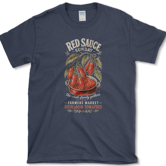 Red Sauce Sunday T-Shirt S / Navy Essential Tees