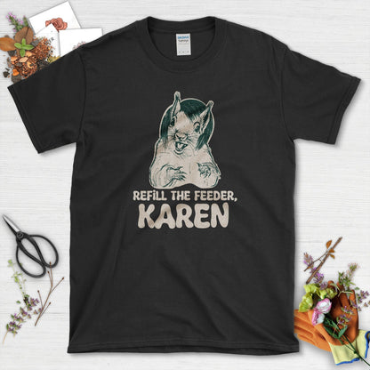 Refill Feeder Karen Squirrel T-Shirt Black / S T-Shirt